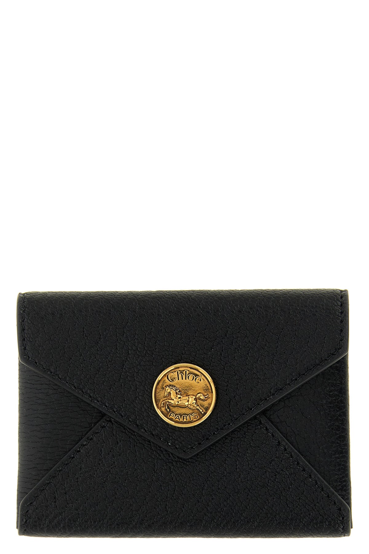 the chloé envelope card holder in grenade goat leather embodies timeless elega