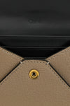 the chloé envelope card holder is made of fine garnet goat leather in a versat