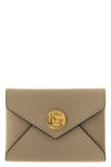 the chloé envelope card holder is made of fine garnet goat leather in a versat