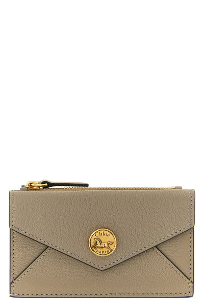 the small chloé envelope wallet redefines small leather goods through a geomet