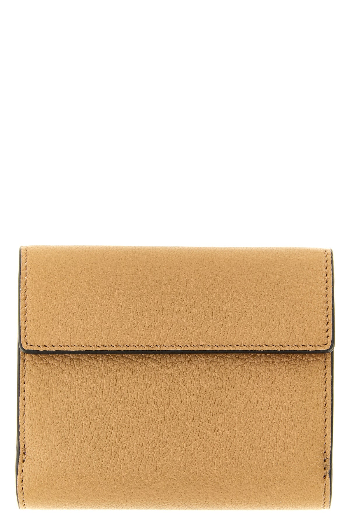 chloés small envelope tri-fold wallet in grenade goat leather embodies a comp