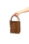 chloé spin grainy leather handbag