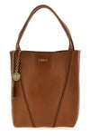 chloé spin grainy leather handbag