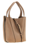 the small chloé spin tote bag in shiny grenade cowhide defines a minimal aesth