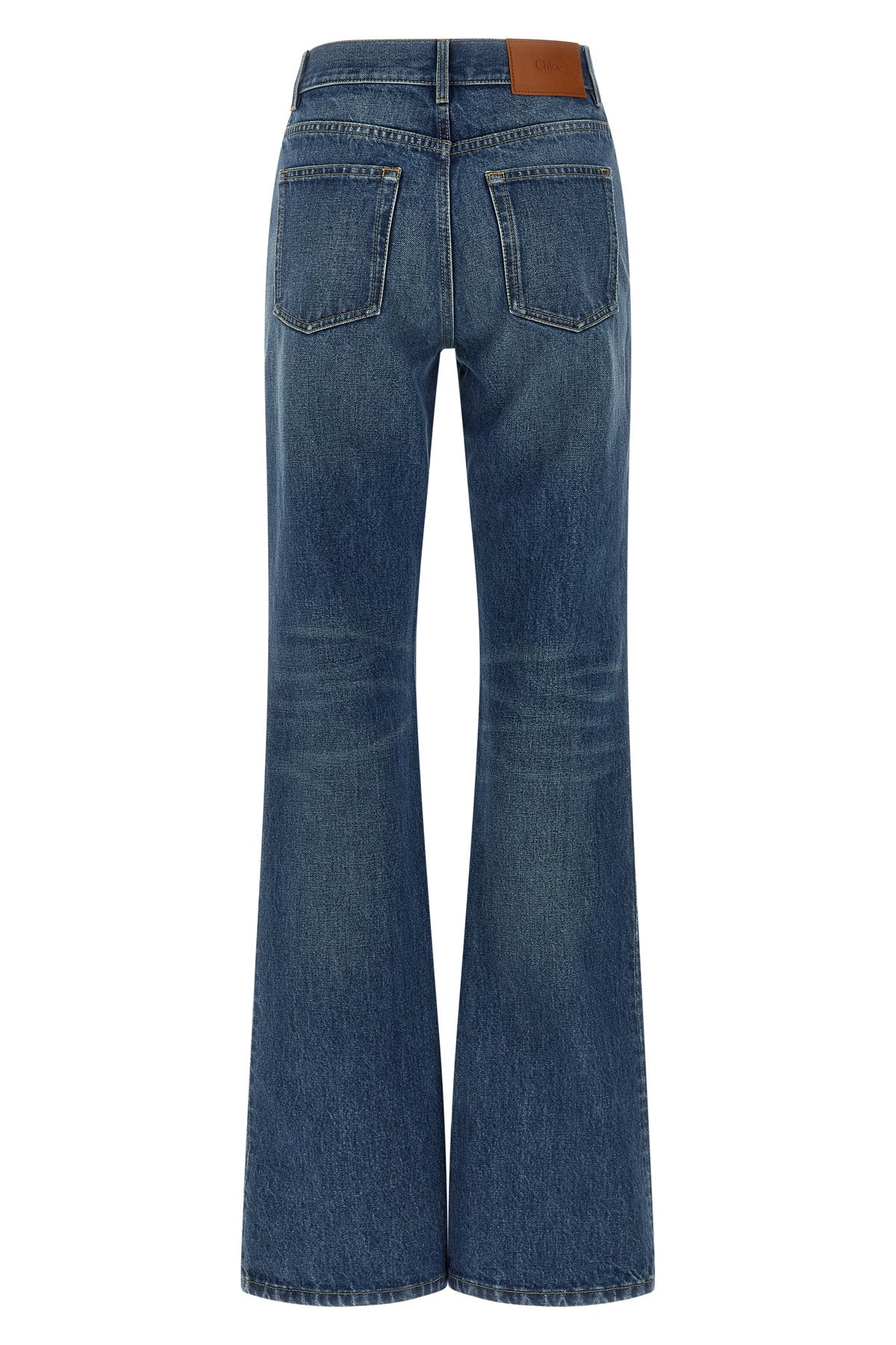 stone-washed cotton denim jeans