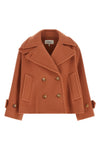 the chloé short coat defines the contemporary outerwear through a structured and