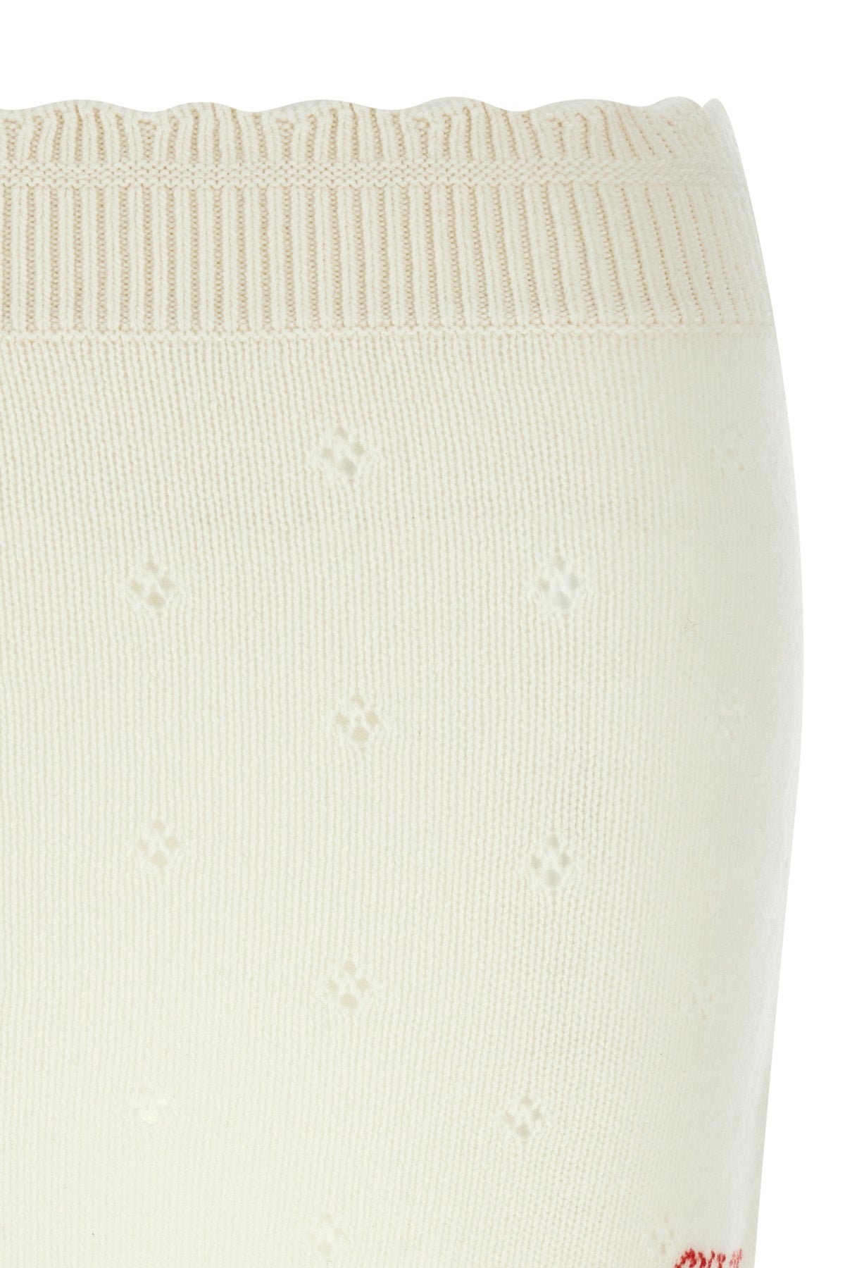 mini skirt in thick knit wool and cashmere
