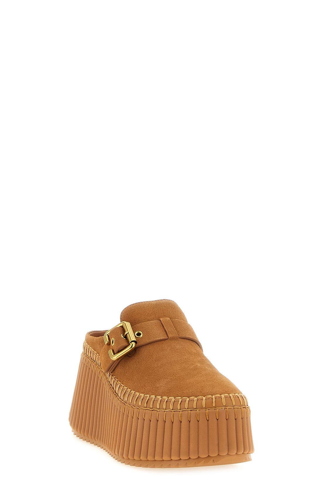 CHLOÉ 36 nama chloe sabots redefine the volumes of contemporary footwear through a slip-o