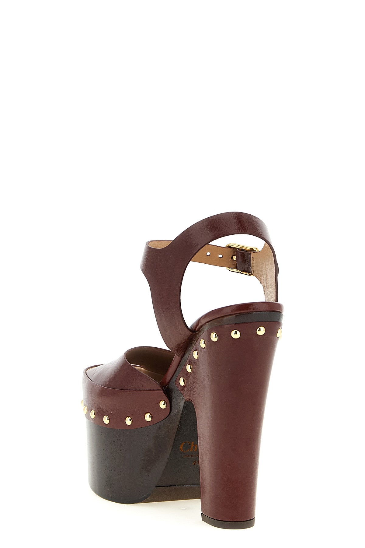the chloé meret platform clog defines a bold silhouette through its impressive