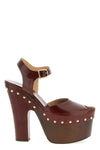 the chloé meret platform clog defines a bold silhouette through its impressive