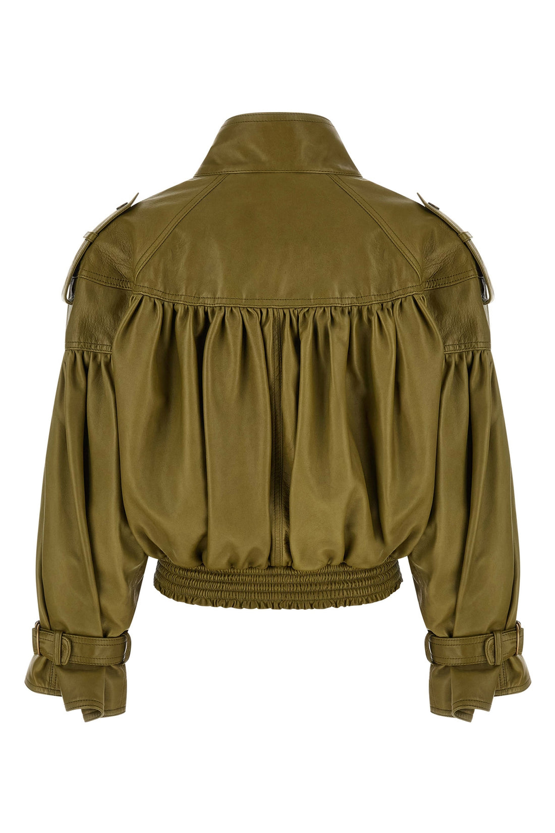 CHLOÉ 36 the chloé leather jacket features a cropped silhouette defined by an elaborate c