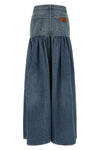 the chloé pure cotton denim trouser skirt redefines wardrobe volumes through a h