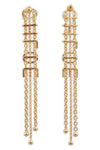 the chloé mini belt pendant earrings feature a linear metal frame