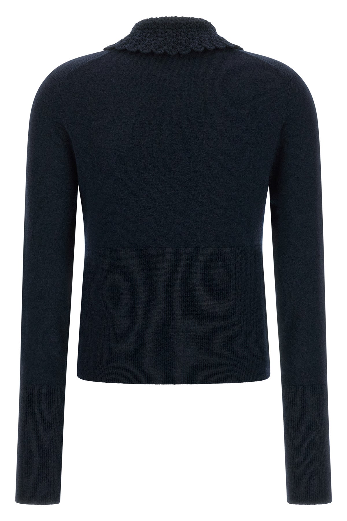 chloés tight pure wool cardigan redefines knitwear through precise sartorial de