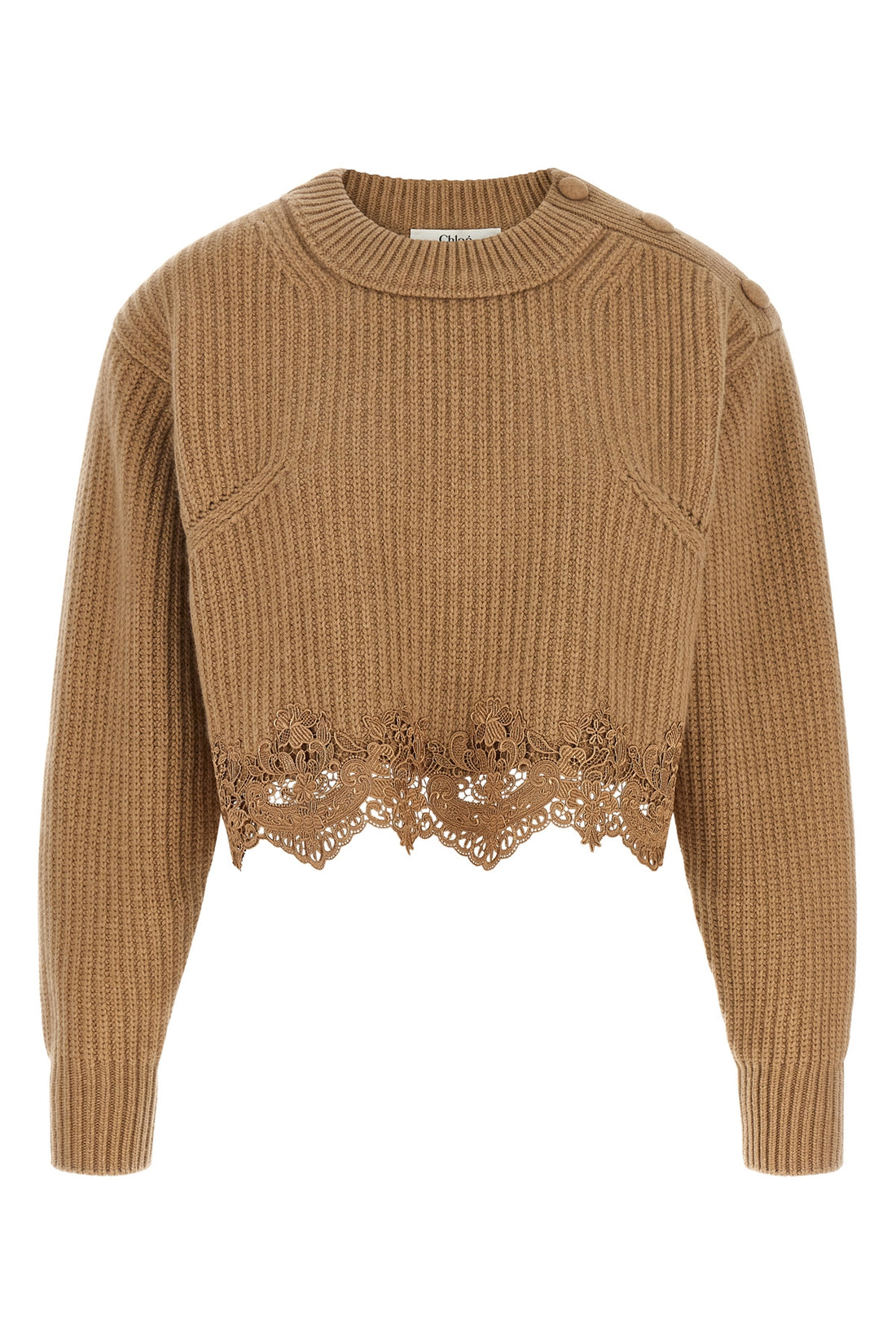 CHLOÉ M chloé cropped knit exemplifies the refined construction of knitwear through its
