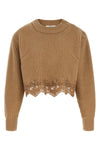 chloé cropped knit exemplifies the refined construction of knitwear through its