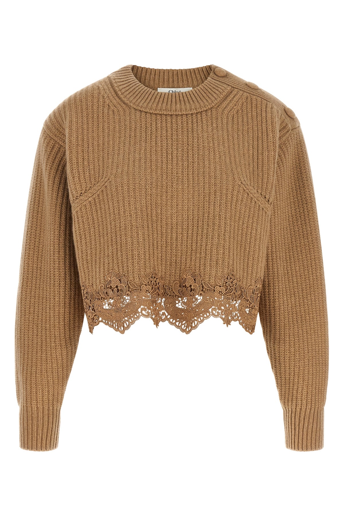 chloé cropped knit exemplifies the refined construction of knitwear through its