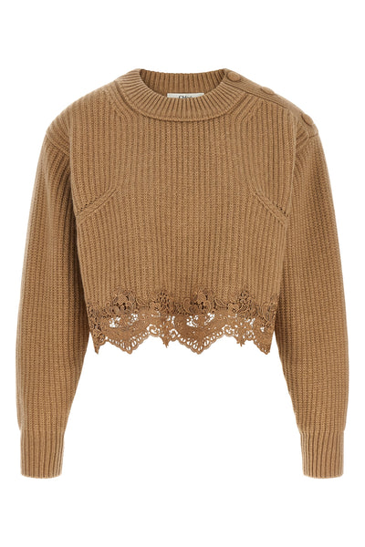 chloé cropped knit exemplifies the refined construction of knitwear through its