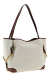 the chloé clover shoulder bag in cotton canvas stands out for its versatile silh