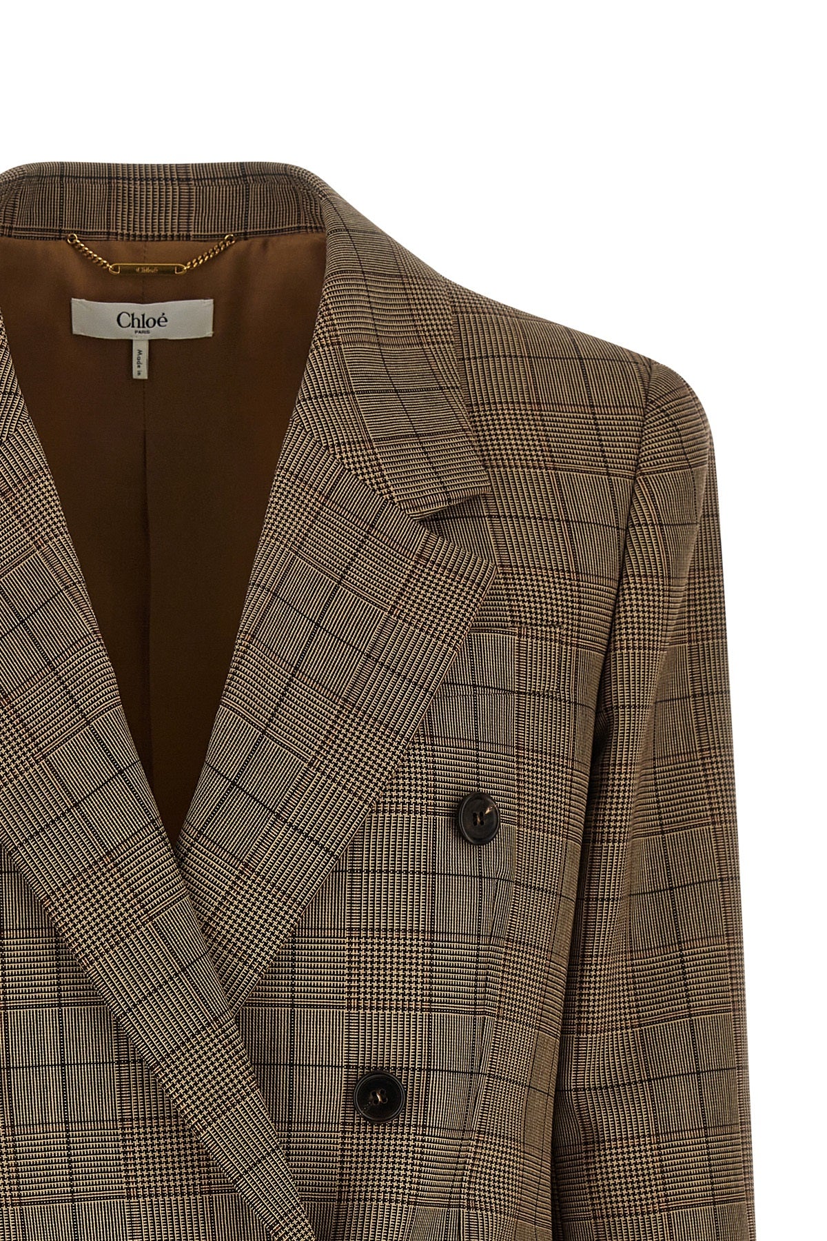 the chloé double-breasted tailored blazer is meticulously