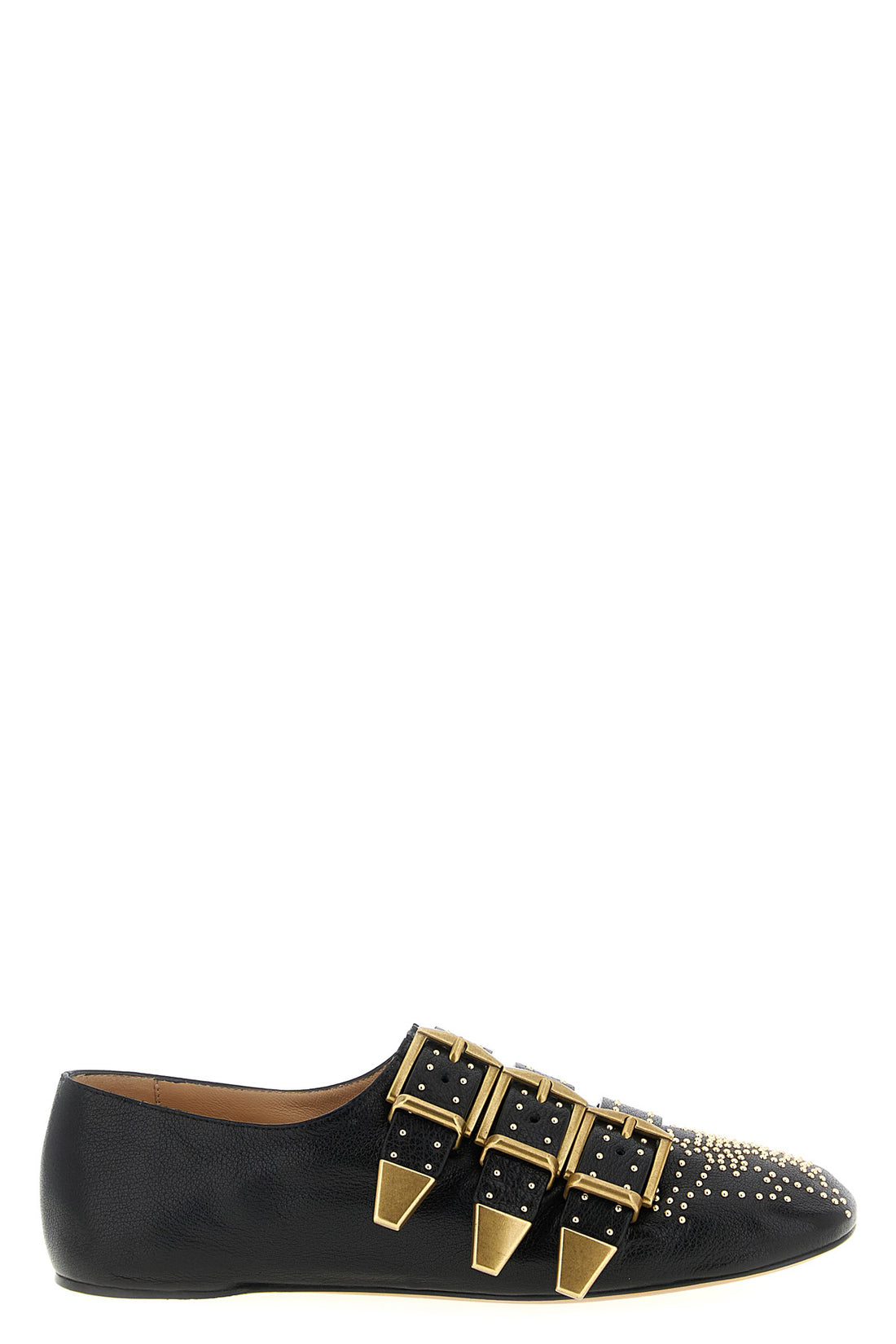 CHLOÉ 36 susanna ballet flats in garnet buffalo leather