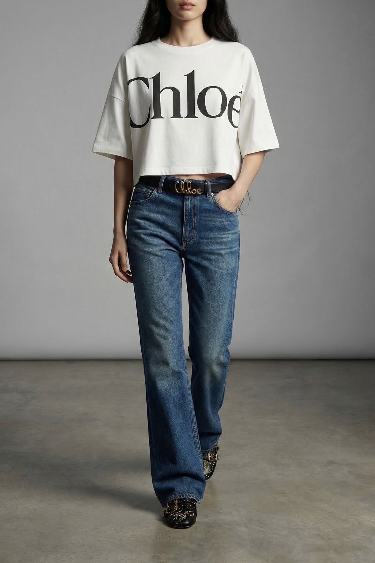 chloé iconic calf leather belt