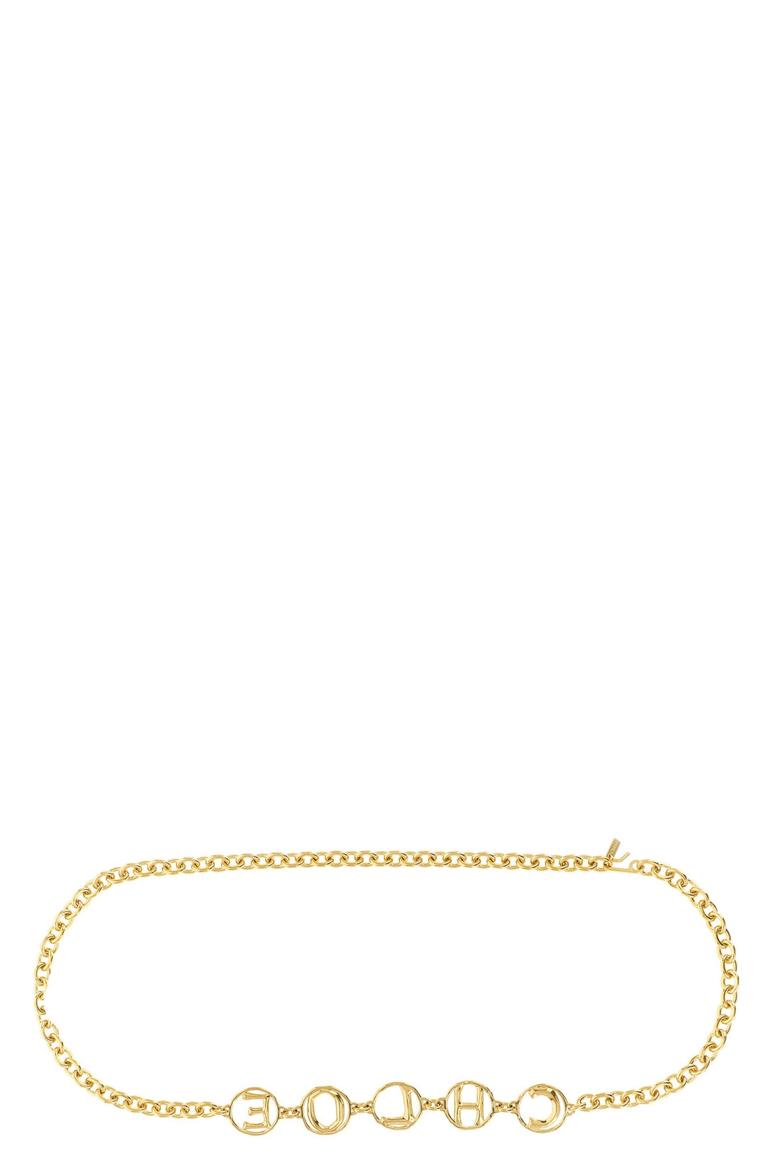 CHLOÉ OS chloé script jewel belt in vintage gold brass