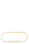 chloé script jewel belt in vintage gold brass
