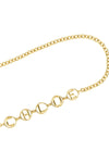 chloé script jewel belt in vintage gold brass