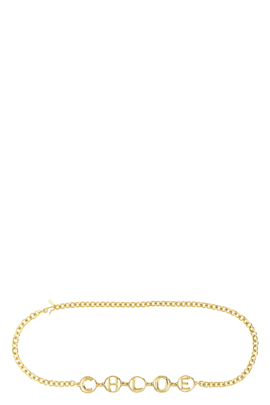 CHLOÉ OS chloé script jewel belt in vintage gold brass