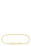 chloé script jewel belt in vintage gold brass