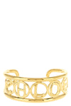 chloé script vintage gold brass bangle