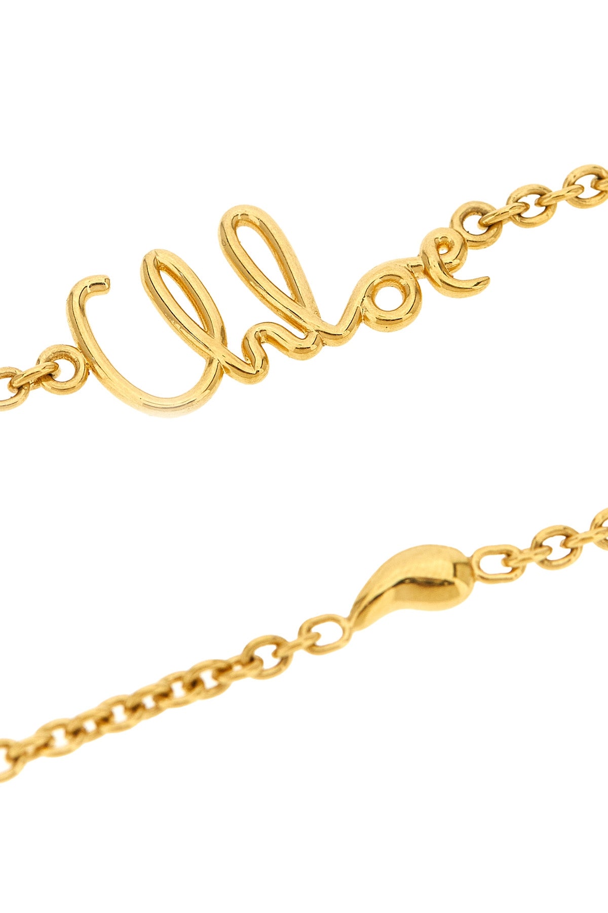 chloé iconic spectacle chain in vintage gold brass