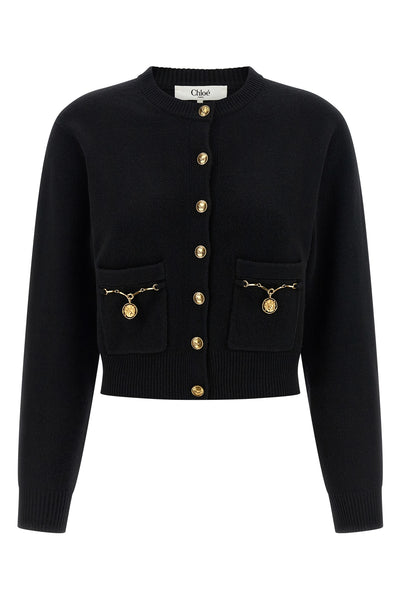 merino wool and cashmere knit cardigan