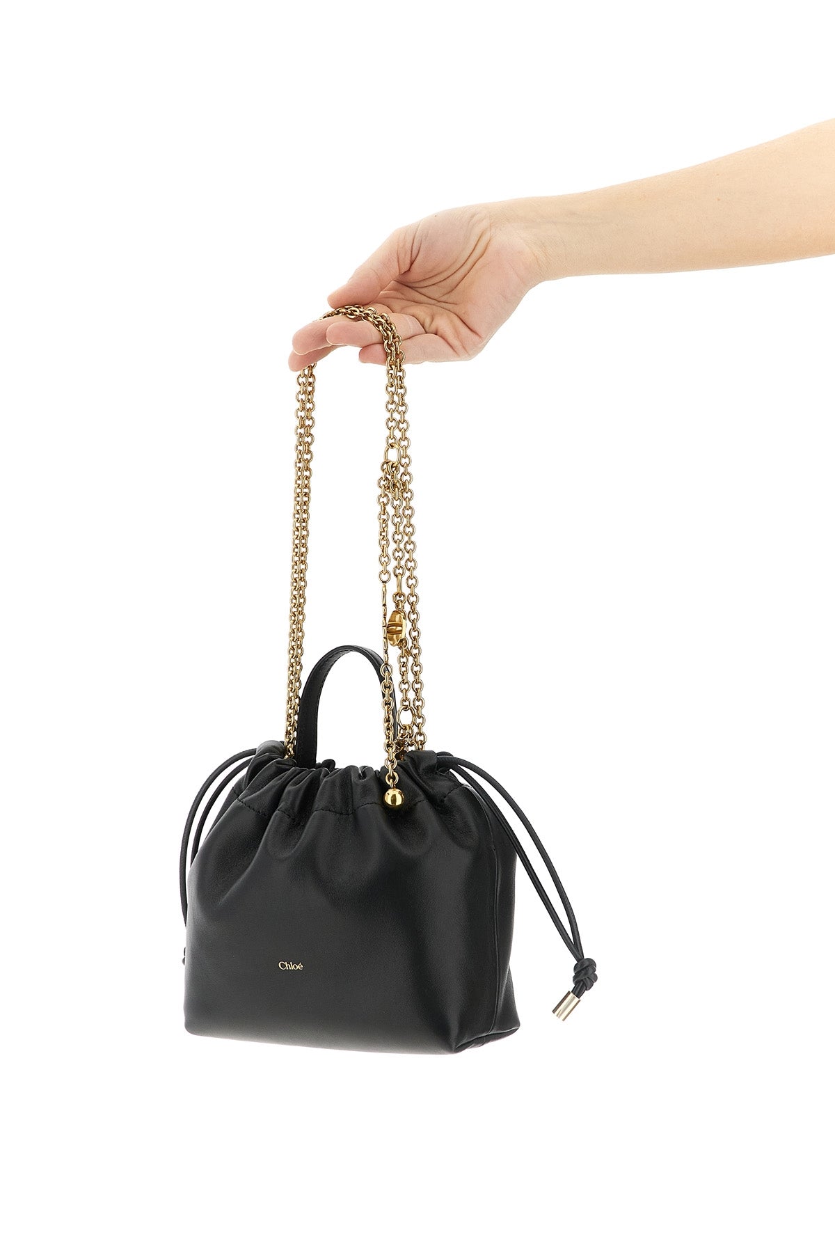 chloé icons mini shoulder bag in smooth lamb nappa leather