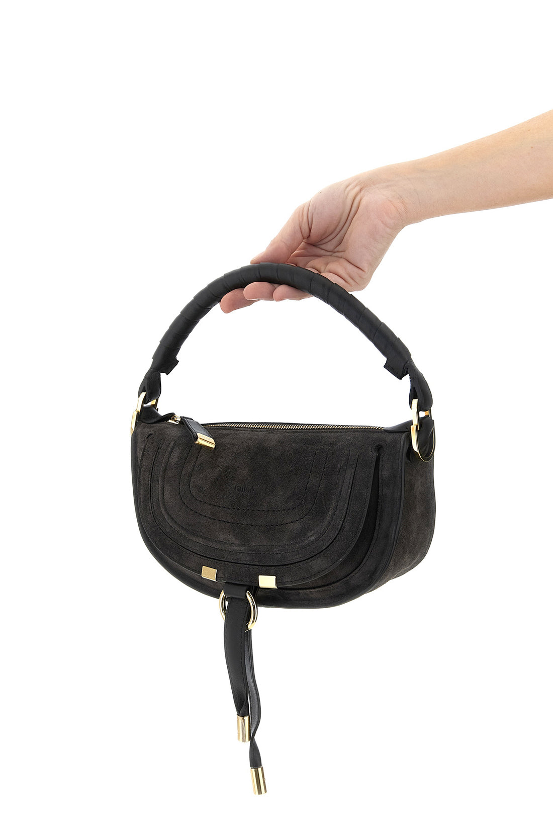 CHLOÉ OS marcie mini suede shoulder bag