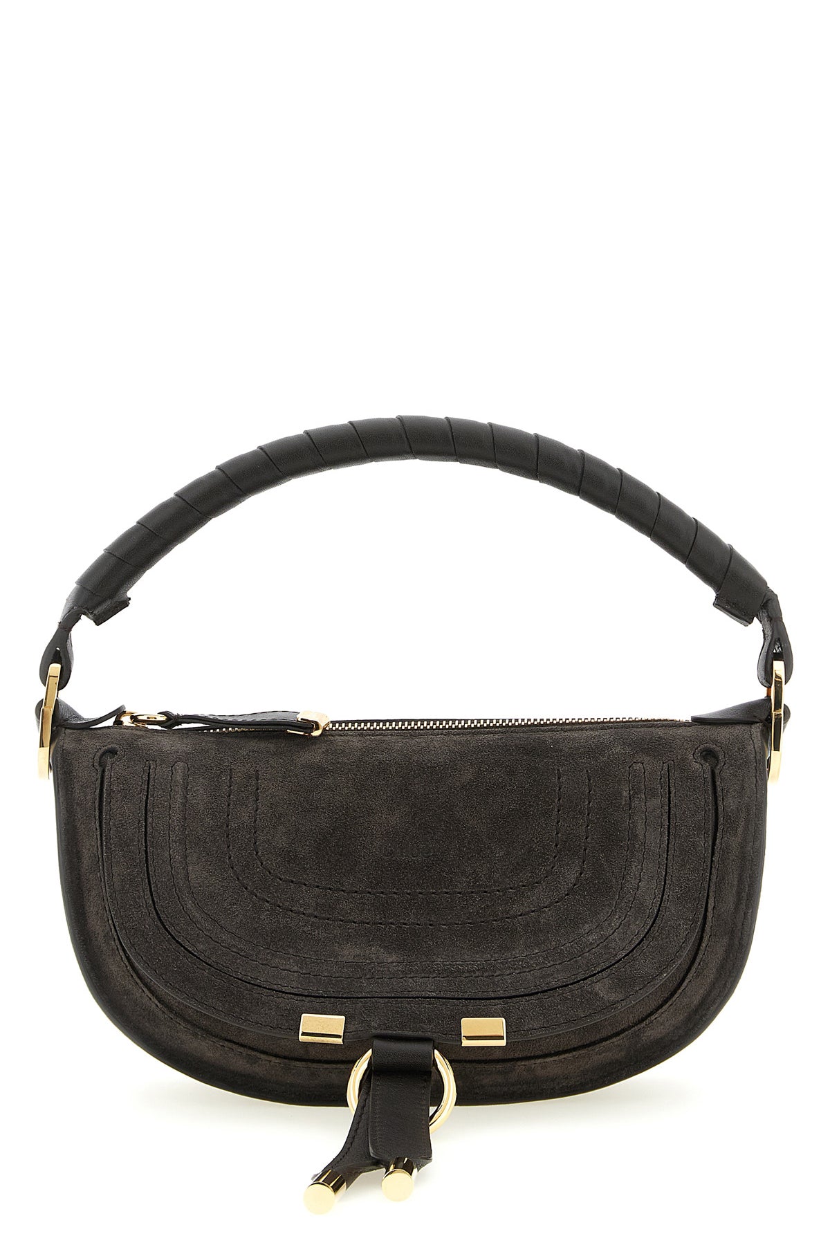 marcie mini suede shoulder bag