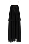 maxi dress in silk chiffon