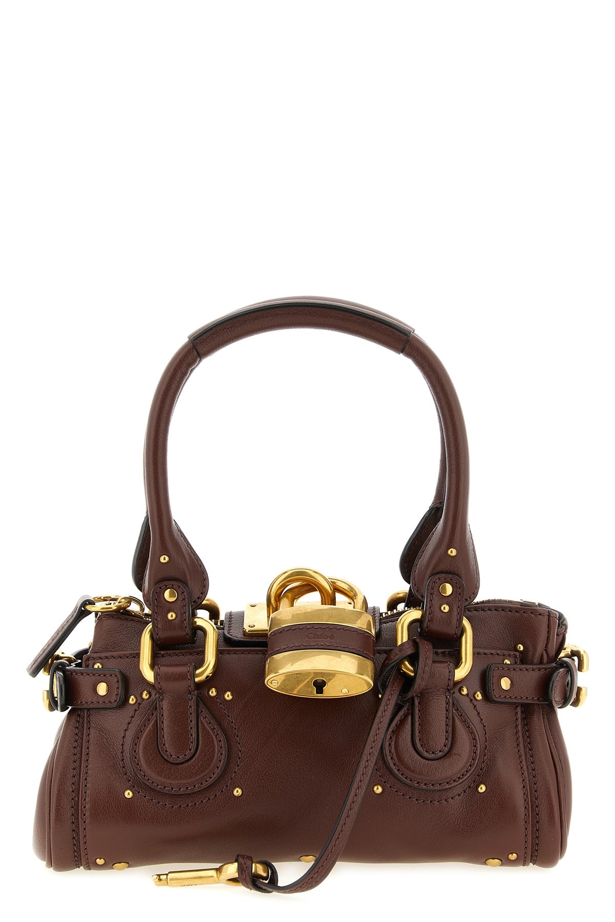 small paddington handbag in grenade buffalo leather