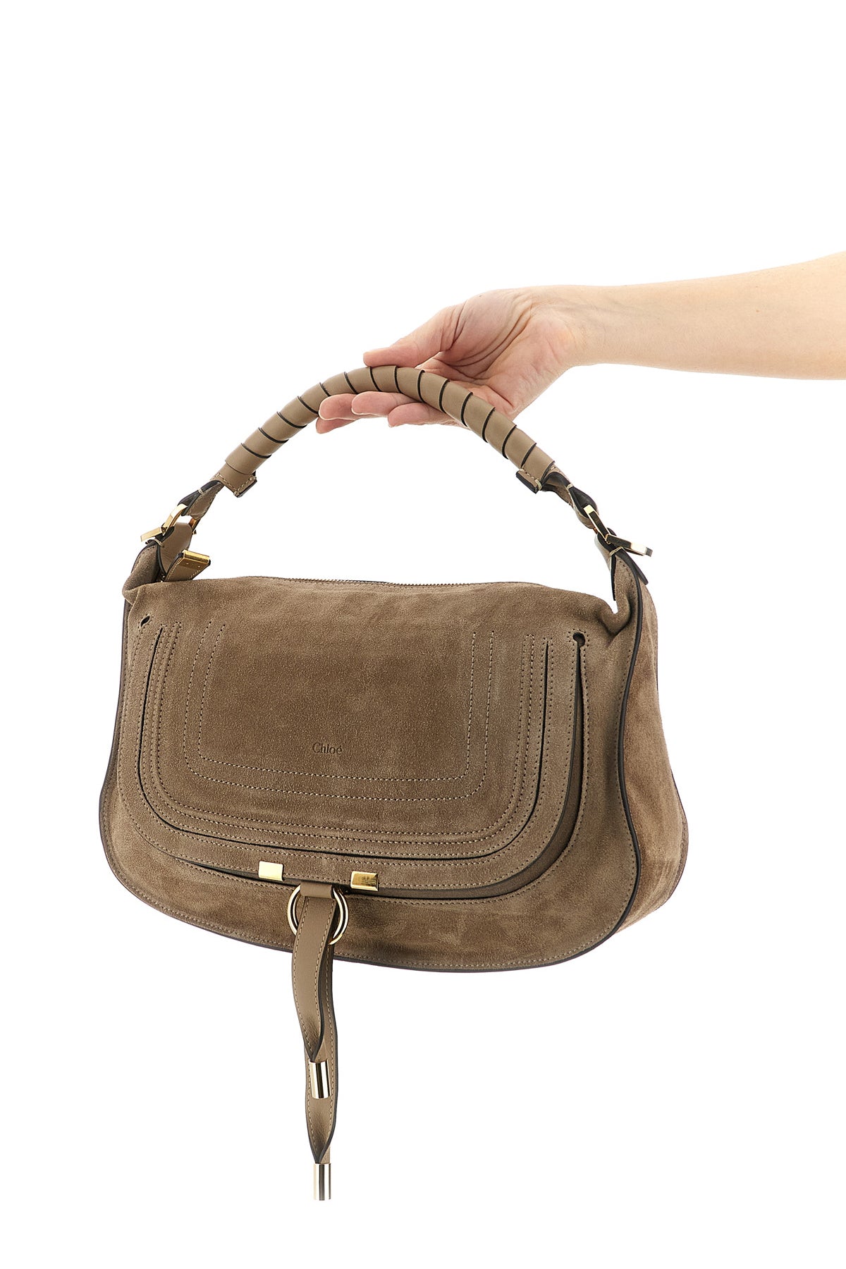 small marcie suede shoulder bag