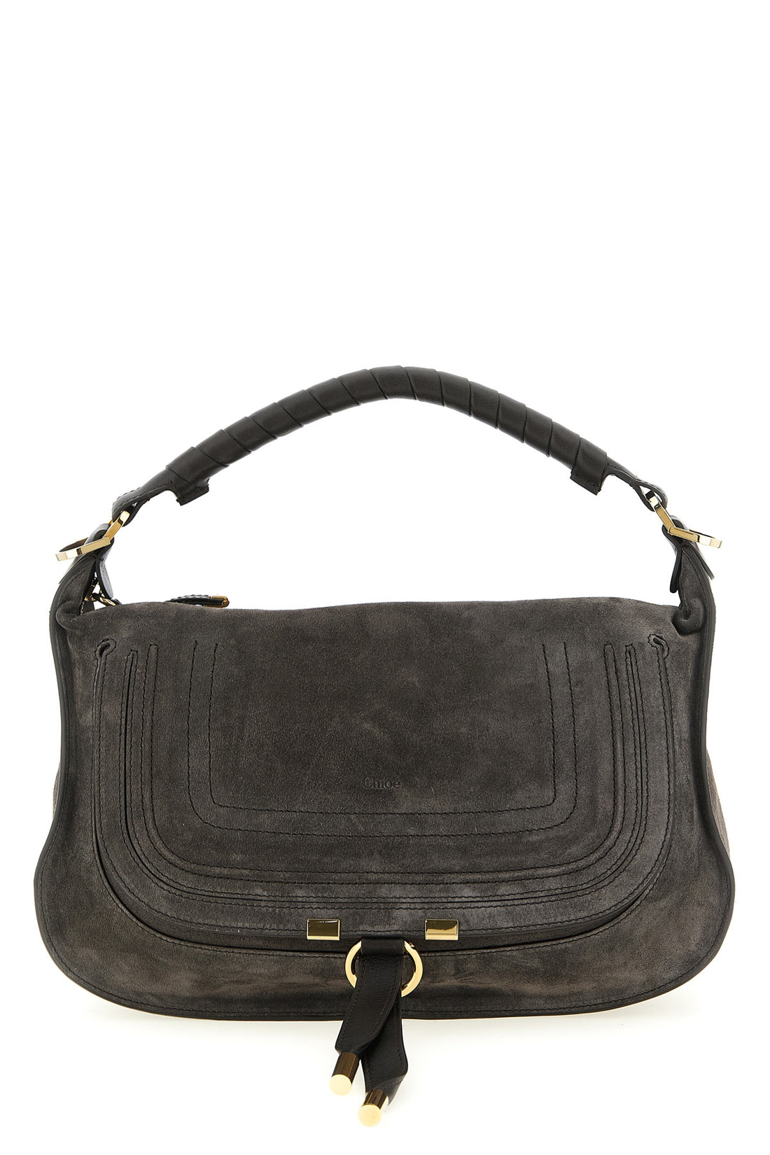CHLOÉ OS small marcie suede shoulder bag