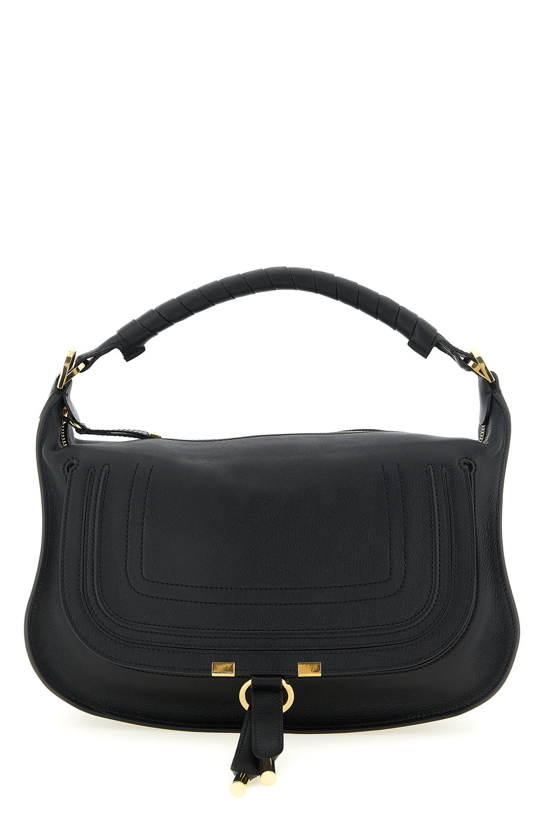 CHLOÉ OS small marcie shoulder bag in smooth calf leather