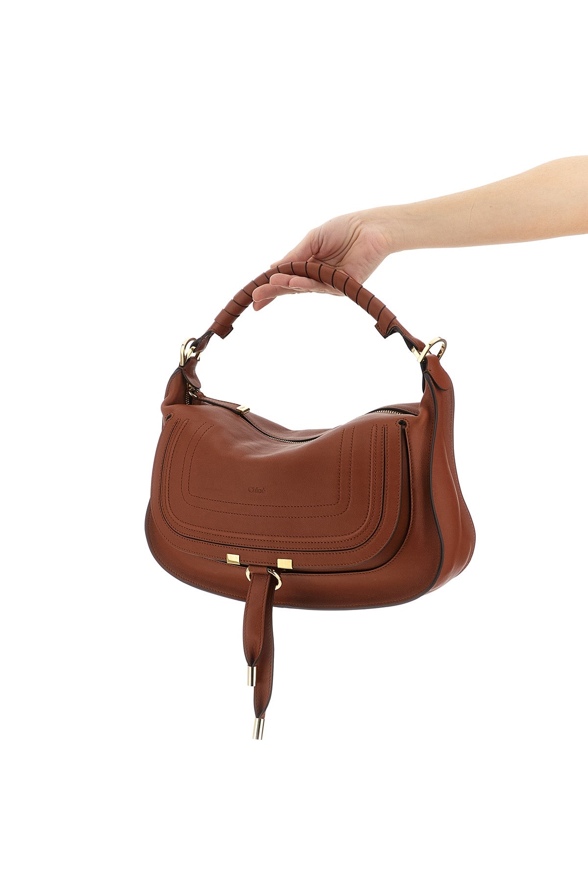 small marcie shoulder bag in smooth calf leather