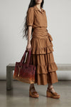 long skirt in cotton poplin