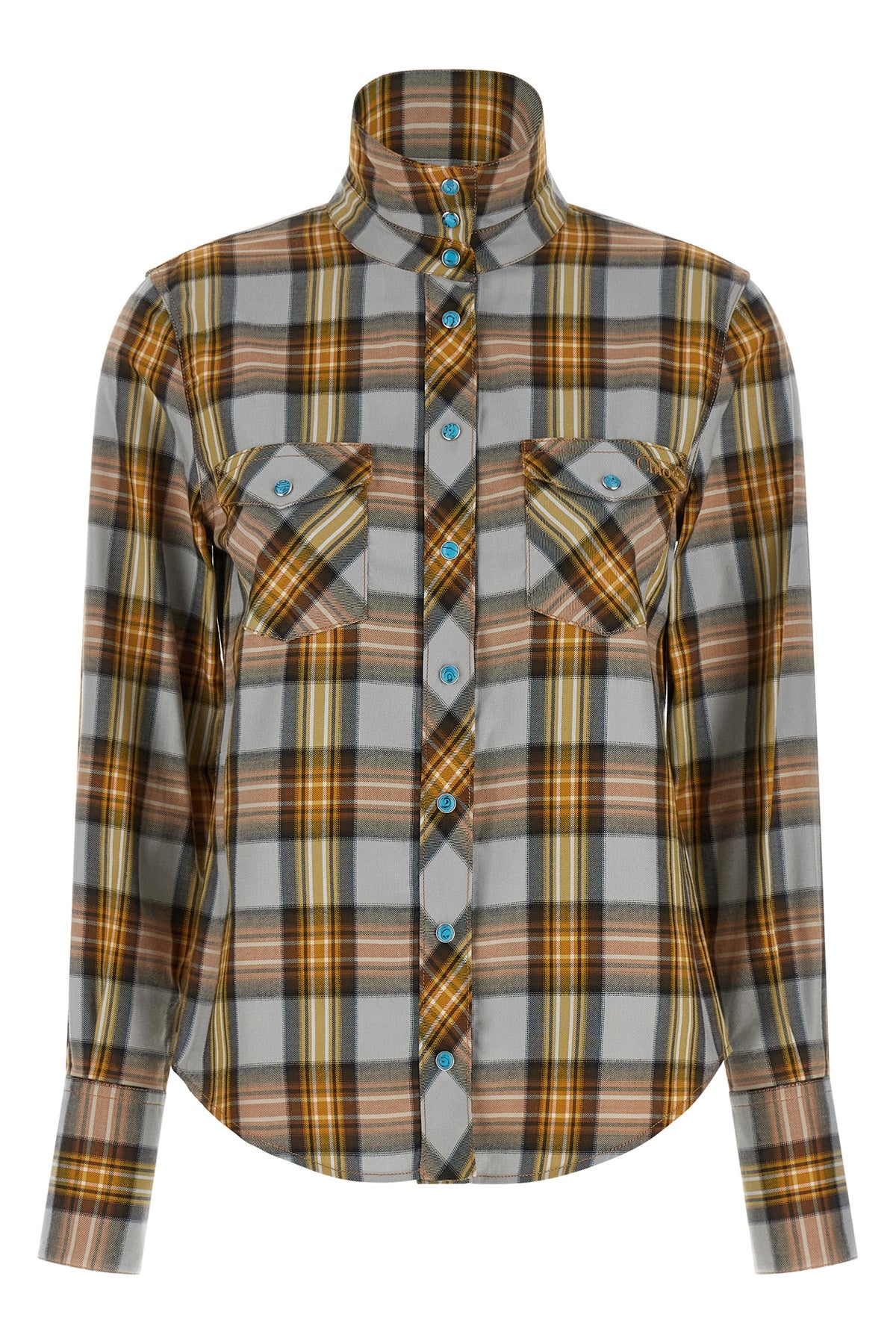 the chloé cotton and cupro blend shirt reinterprets the western aesthetic