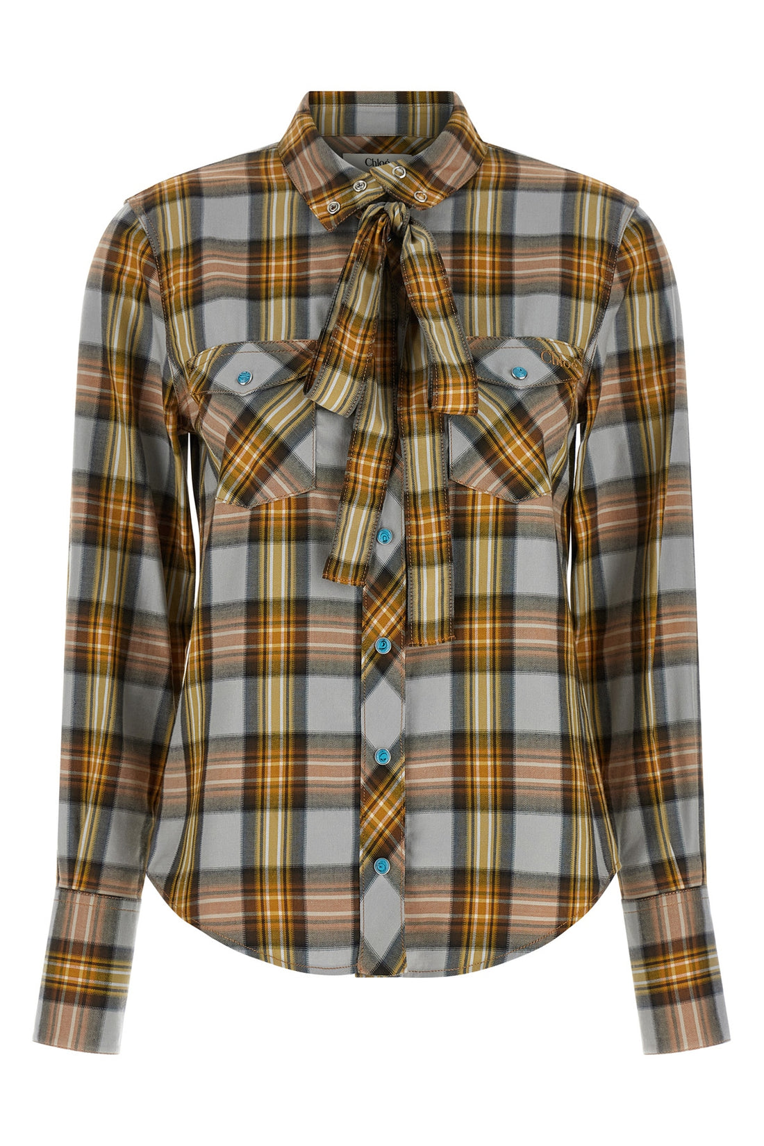 CHLOÉ 36 the chloé cotton and cupro blend shirt reinterprets the western aesthetic
