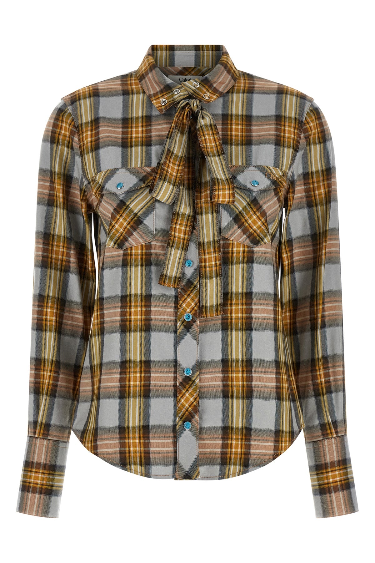 the chloé cotton and cupro blend shirt reinterprets the western aesthetic