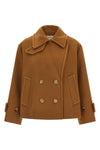 the chloé short coat redefines the codes of outerwear through a boxy silhouette