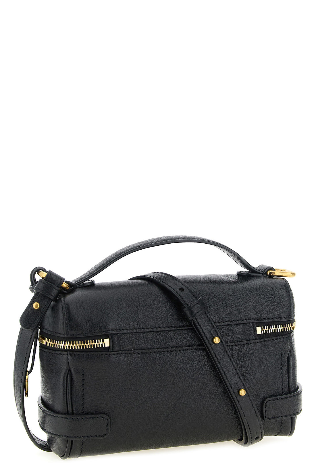 CHLOÉ OS the chloé vanity paddington shoulder bag in black garnet buffalo leather stand