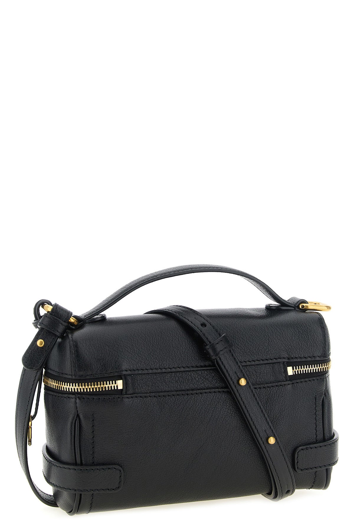 the chloé vanity paddington shoulder bag in black garnet buffalo leather stand